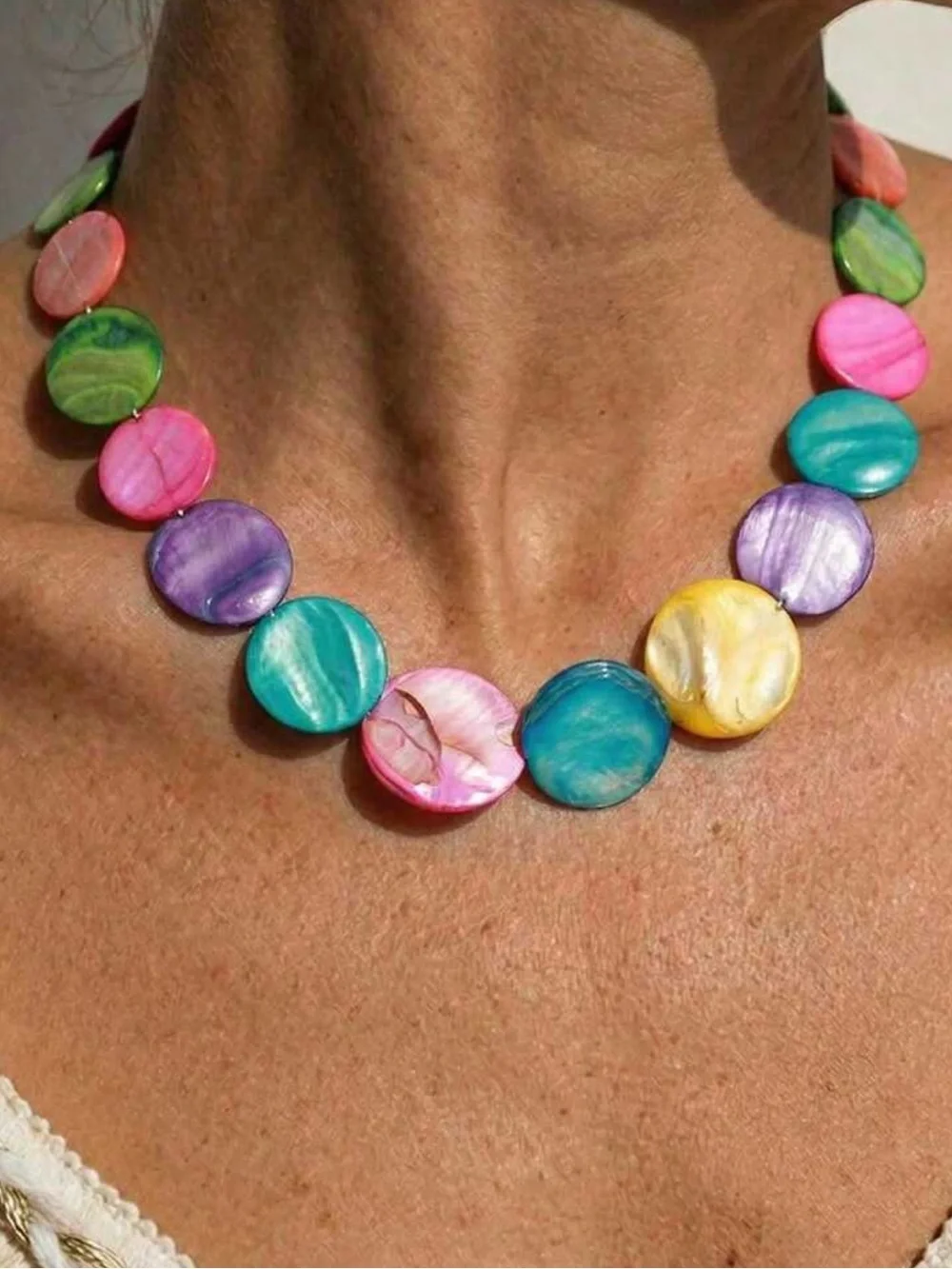 Shell Disc Necklace N2262